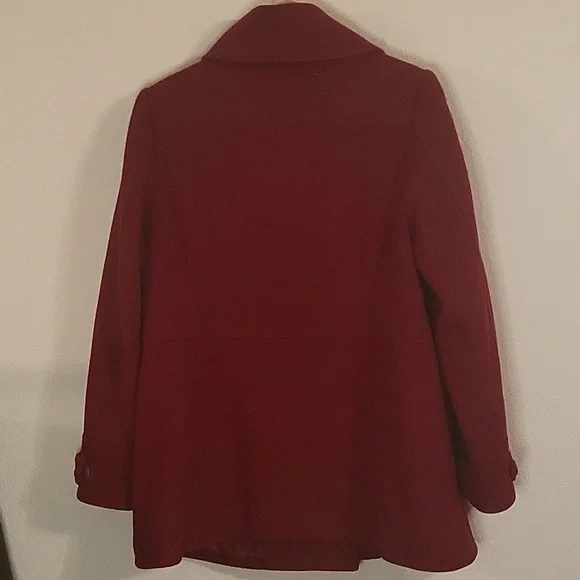 Vintage Lane Bryant Double Breasted Deep Red Peacoat sz 14/16 Lined, Wool Blend - Picture 12 of 14